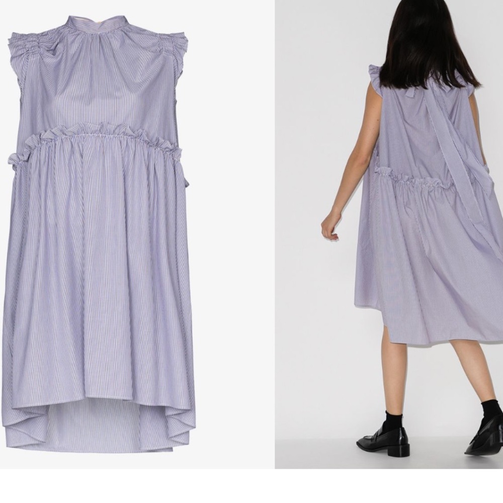 Brogger posey ruffle striped dress